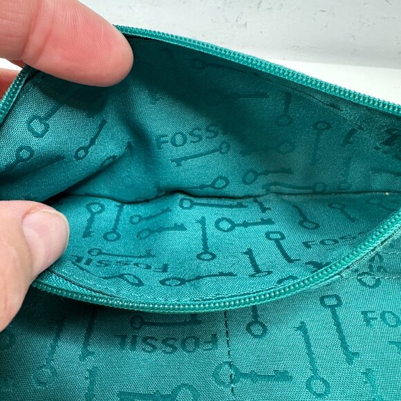 Fossil Birdhouse Wallet Teal Green Snap Button Credit Cards Bill Coins ID - Picture 13 of 13
